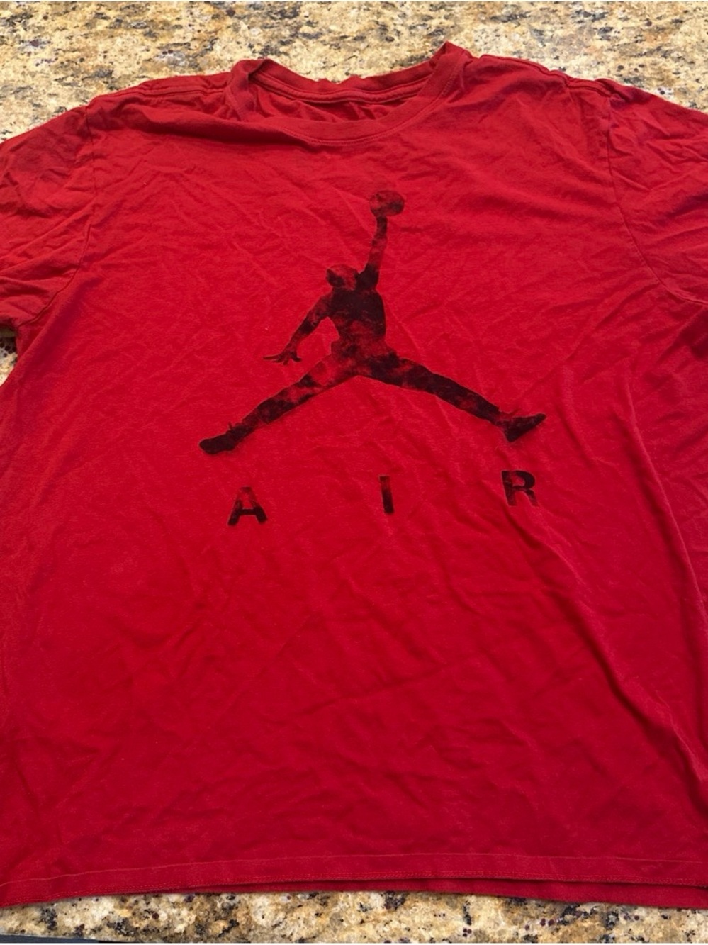 Jordan Red Tee with Black Jumpman Graphic